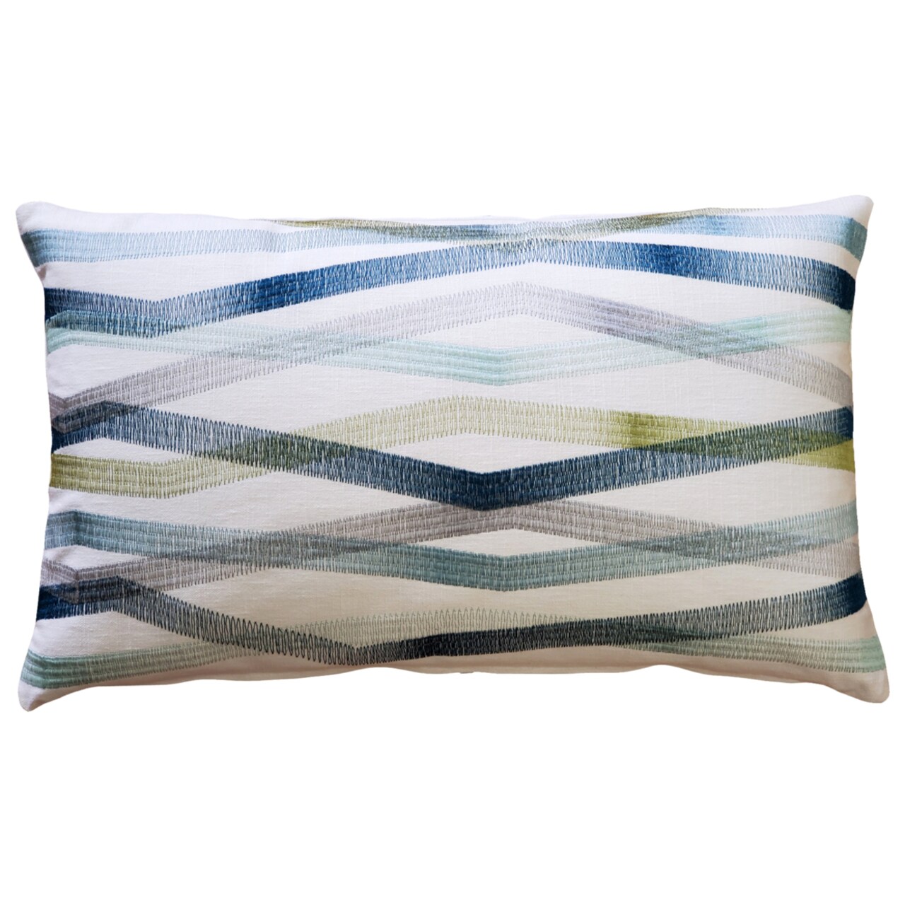 Pillow D�cor Wandering Lines Deep Sea Throw Pillow 12x19 Inches Square, Complete Pillow with Polyfill Pillow Insert